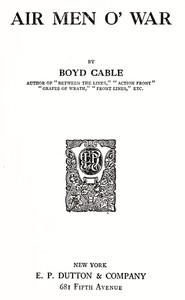 Air Men o' War by Boyd Cable