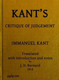 Kant's Critique of Judgement by Immanuel Kant