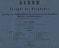 Album für Freunde des Bergbaues, by Eduard Heuchler