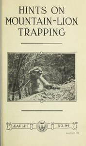 Hints on Mountain-Lion Trapping by Stanley Paul Young