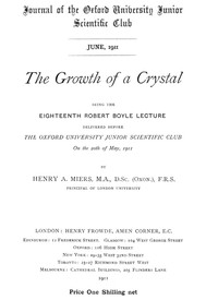 The Growth of a Crystal by Henry Alex Miers