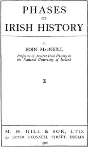 Phases of Irish History by Eoin Mac Neill