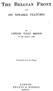 The Belgian Front and Its Notable Features by Willy Breton