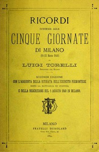 Ricordi intorno alle Cinque Giornate di Milano (18-22 marzo 1848) by Luigi Torelli