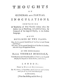 Thoughts on General and Partial Inoculations by Thomas Dimsdale