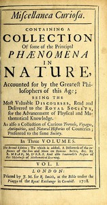 Miscellanea Curiosa, Vol. 1 by M. de Fontenelle et al.