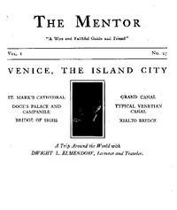 The Mentor: Venice, the Island City, Vol. 1, Num. 27, Serial No. 27 by Elmendorf