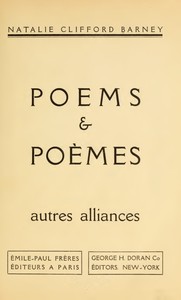 Poems &amp; Poèmes; autres alliances by Natalie Clifford Barney