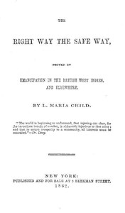 The Right Way the Safe Way by Lydia Maria Child