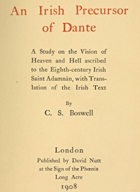 An Irish Precursor of Dante by Charles Stuart Boswell