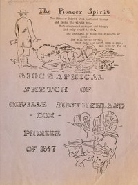 Orville Southerland Cox, Pioneer of 1847 by Adelia B. Cox Sidwell