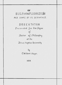 On Sulphonfluoresceïn and Some of Its Derivatives by C. W. Hayes