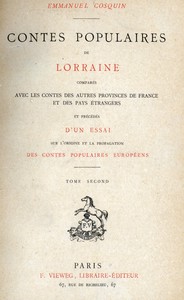 Contes populaires de Lorraine, comparés avec les contes des autres provinces de