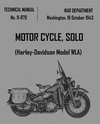 Motorcycle, Solo (Harley-Davidson Model WLA) by United States. War Department