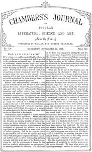 Chambers's Journal of Popular Literature, Science, and Art, No. 726 by Various