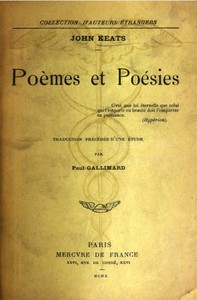 Poèmes et Poésies by John Keats