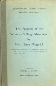 The Progress of the Women's Suffrage Movement by Eleanor Mildred Sidgwick