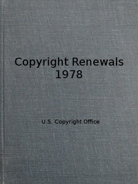 Copyright Renewals 1978 by Library of Congress. Copyright Office