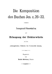 Die Komposition des Buches Jes. c. 28-33. by Martin Brückner