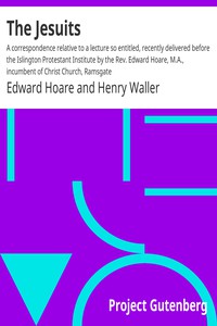 The Jesuits by Edward Hoare and Henry Waller