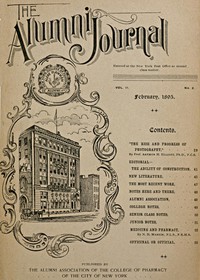 The Alumni Journal of the College of Pharmacy of the City of New York, Vol. II,