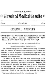 The Cleveland Medical Gazette, Vol. 1, No. 5, March 1886 by Various