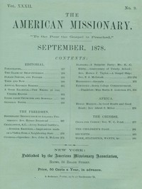 The American Missionary — Volume 32, No. 09, September, 1878 by Various