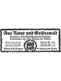 Aus Natur und Geisteswelt by B.G. Teubner