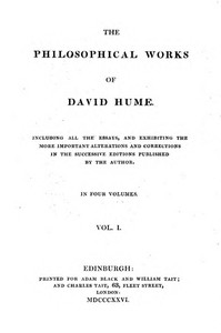 Philosophical Works, v. 1 (of 4) by David Hume