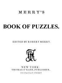 Merry's Book of Puzzles by J. N. Stearns