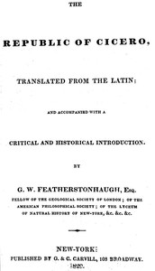 The republic of Cicero by Marcus Tullius Cicero