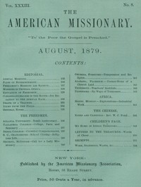 The American Missionary — Volume 33, No. 08, August, 1879 by Various