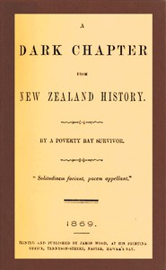 A Dark Chapter from New Zealand History by James Hawthorne