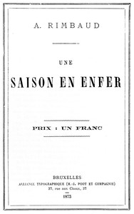 Une saison en enfer by Arthur Rimbaud