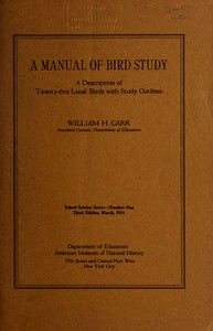 A Manual of Bird Study by William H. Carr