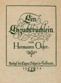 Ein Ehzuchtbüchlein by Hermann Oeser