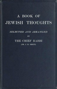 A Book of Jewish Thoughts by Joseph H. Hertz