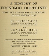 A History of Economic Doctrines by Charles Gide and Charles Rist