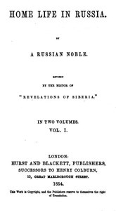 Home Life in Russia, Volumes 1 and 2 by Nikolai Vasilevich Gogol