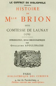 Histoire de Mlle Brion dite Comtesse de Launay (1754) by Anonymous