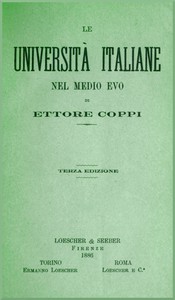 Le Università italiane nel Medio Evo by Ettore Coppi