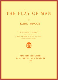 The Play of Man by Karl Groos