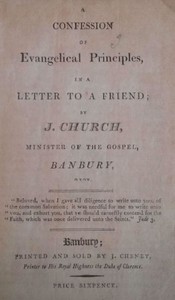 A Confession of Evangelical Principles by J. Church