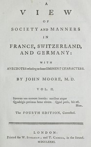 A View of Society and Manners in France, Switzerland, and Germany, Vol. 2 (of 2)