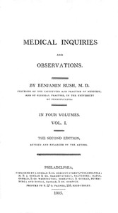 Medical Inquiries and Observations, Vol. 1 by Benjamin Rush