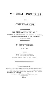 Medical Inquiries and Observations, Vol. 3 by Benjamin Rush