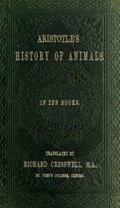 Aristotle's History of Animals by Aristotle