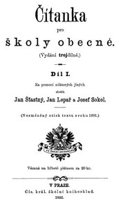 Cítanka pro skoly obecné. Díl I by Jan Lepar, Josef Sokol, and Jan Stastný