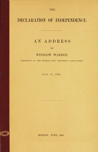 The Declaration of Independence: An Address by Winslow Warren