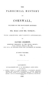 The Parochial History of Cornwall, Volume 2 (of 4) by Henry S. Boase et al.